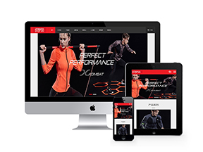 中英雙語運動品牌類網站織夢模板(自適應手機端)