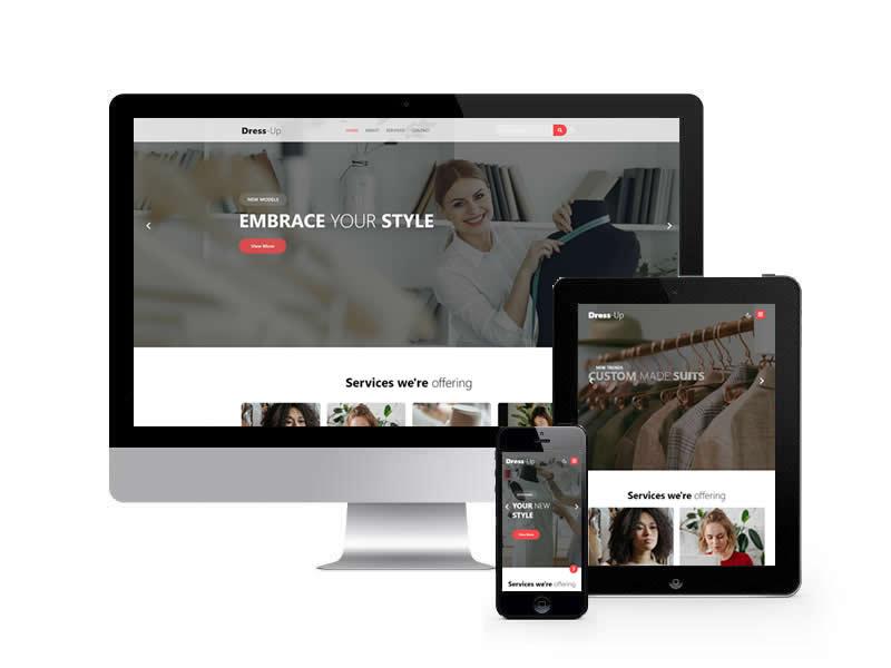 服裝訂制類網(wǎng)站HTML靜態(tài)模