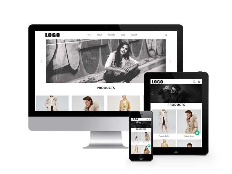 服裝服飾外貿(mào)類網(wǎng)站pbootcms模板(自適應手機端)